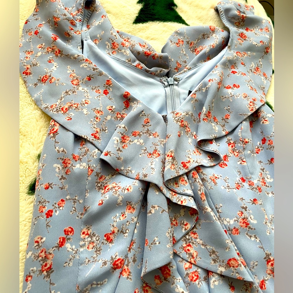 FLORAL RUFFLE PRINT DRESS - Picture 3 of 8